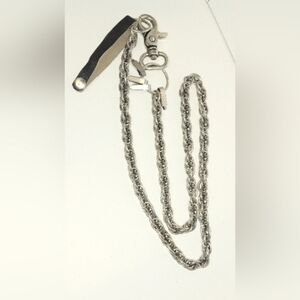 32" Stainless Steel Wallet Chain -Leash Biker Trucker Key Heavy Duty Metal